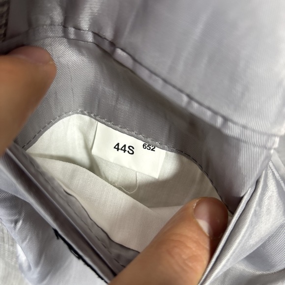 Jos A Bank Blazer Mens 44S Gray Windowpane Plaid Sport Coat Classic Wool Button - Picture 4 of 11